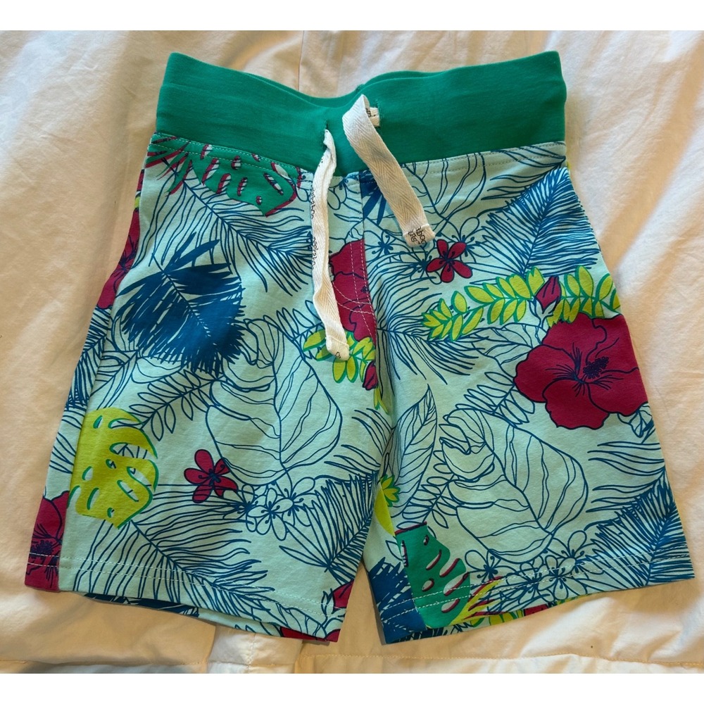 Peekaboo Beans Tropical‎ Print Shorts New Kids Summer Playwear Size 2